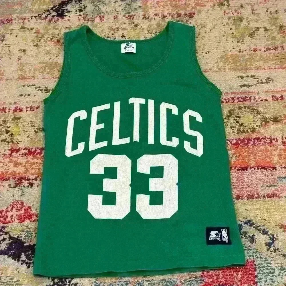 STARTER 1980s LARRY BIRD #33 TANK TOP RARE VINTAGE MADE IN USA SIZE‎ S 34-36